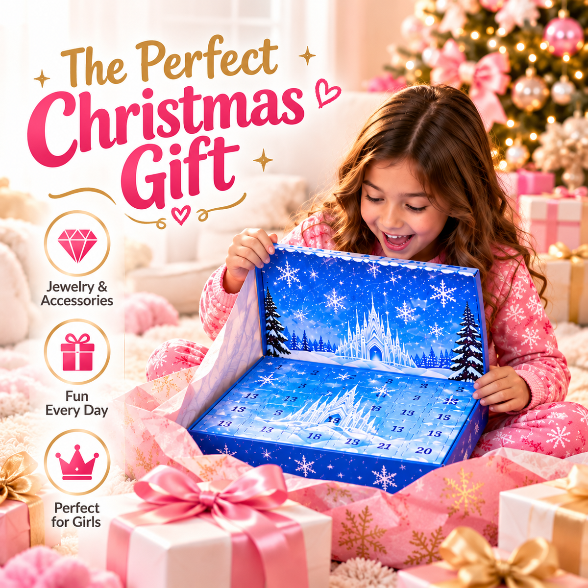 24-Day Princess Advent Calendar for Girls
